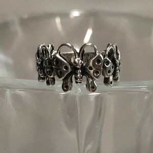 Sterling Silver Butterflies Ring